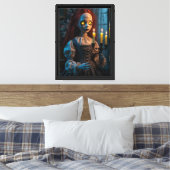 Haunted Doll met kaars Canvas Afdruk (Insitu (Slaapkamer))