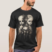 Haunted Dollcore Dolls Skulls Butterflies T-shirt (Voorkant)
