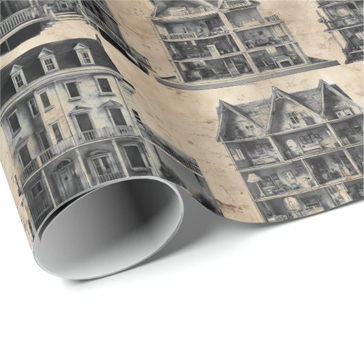 Haunted Dolls House Blauwdruk Cadeaupapier (Rol Hoek)