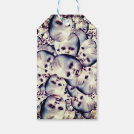 Haunted dolly wrapping paper cadeaulabel