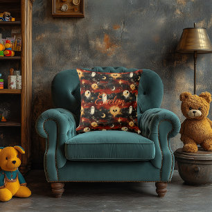 Haunted Eclipse Halloween met geesten en manen Kussen