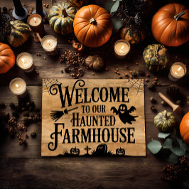 Haunted Farmhouse  welkomstbord Poster