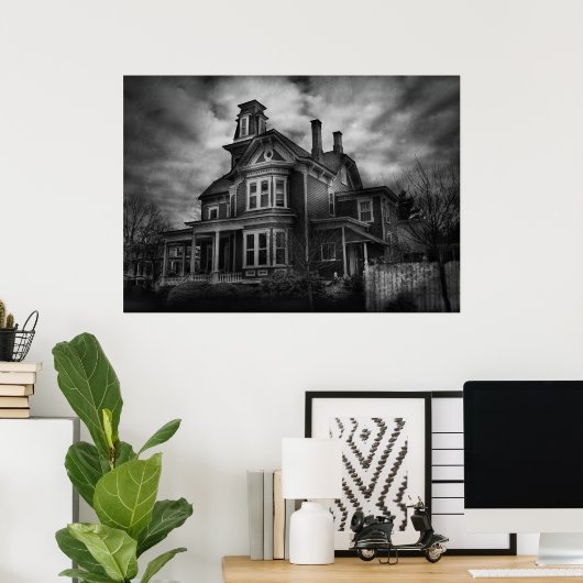 Haunted - Flemington, NJ - Spooky Town Poster (Thuiskantoor)