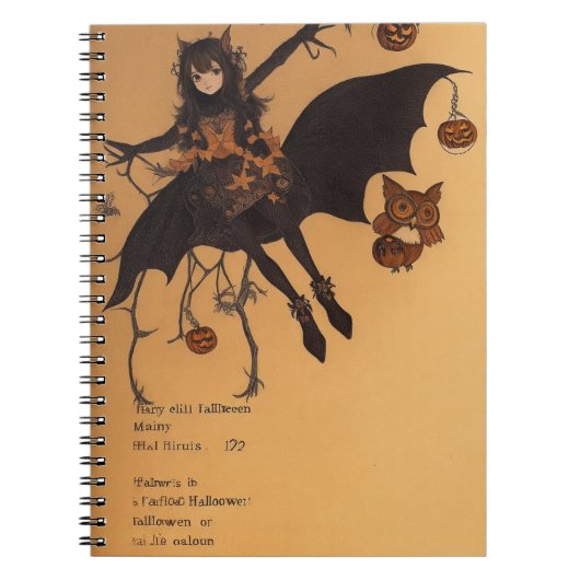 Haunted Forest Dreams Uil Notitieboek voor Hallowe (Voorkant)