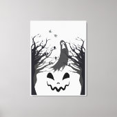 Haunted Forest Ghost Stretched Canvas – Dark & Spo Afdruk (Voorkant)