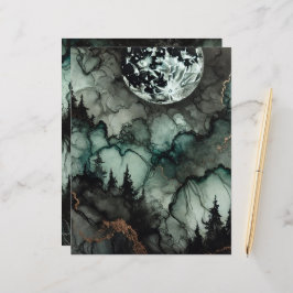 Haunted Forest Halloween Alcohol Ink Scrapbook