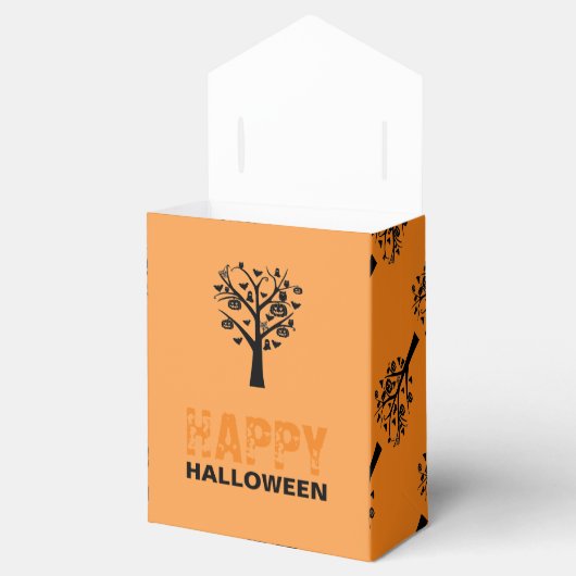 Haunted Forest, Halloween Favor Box Bedankdoosjes (Geopend)