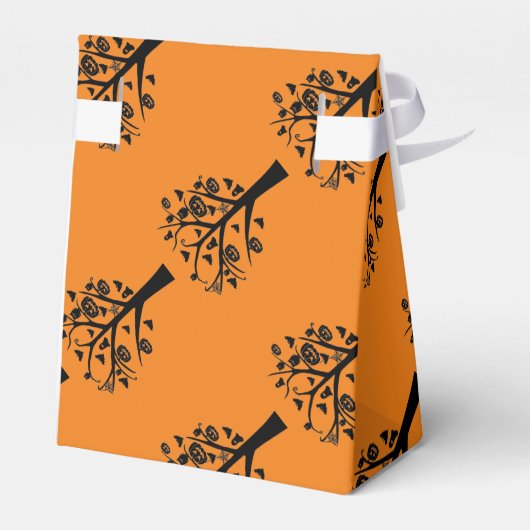 Haunted Forest, Halloween Favor Box Bedankdoosjes (Achterkant)