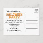 Haunted Forest Halloween Invitation Briefkaart (Achterkant)