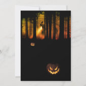 Haunted Forest Halloween Party Kaart (Achterkant)