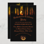 Haunted Forest Halloween Party Kaart (Voorkant / Achterkant)