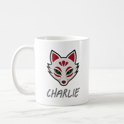 Haunted Fox Mask - gepersonaliseerd Koffiemok (Links)