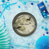 Haunted Full Moon Halloween Party Papieren Bordje (Feest)