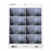 Haunted Full Moon Verzendlabel Sjabloon (Full Sheet)