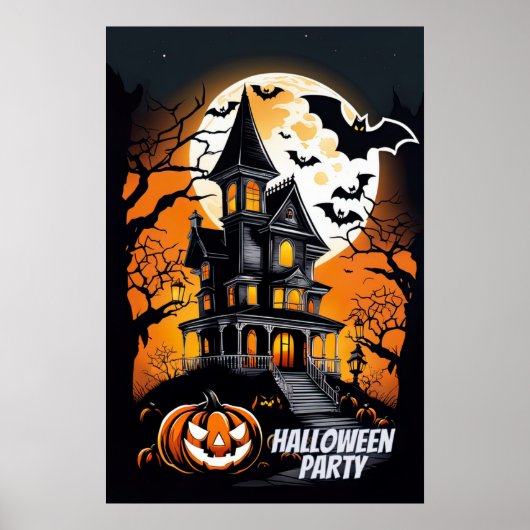 Haunted Gala, Halloween feest Poster (Voorkant)
