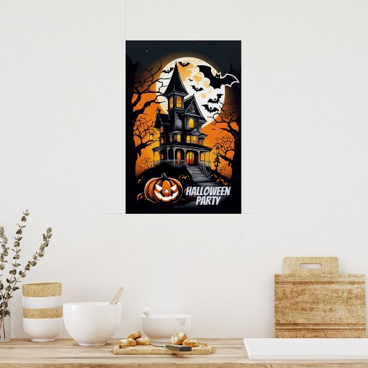 Haunted Gala, Halloween feest Poster (Keuken)