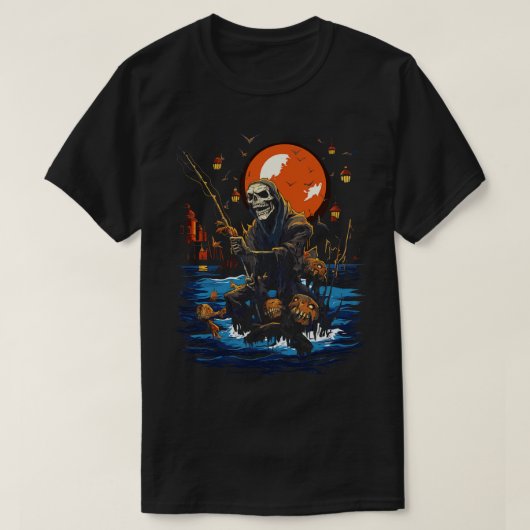 Haunted Gevist Trip Spooky Halloween Angler 2 T-shirt (Design voorkant)