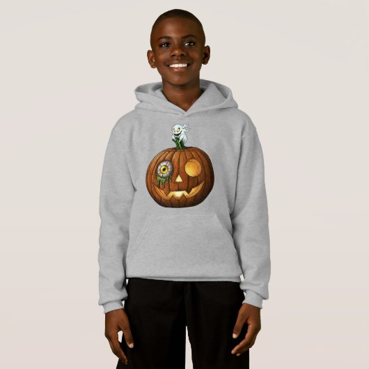 Haunted Ghost & Dripping Eyeball Jack-O-Lantern (Voorkant volledig)