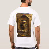 Haunted Golden Skull Kaart Design Mode T-shirt (Achterkant)