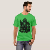 Haunted Gothic Cathedral Dark Fantasy Church Artwo T-shirt (Voorkant volledig)