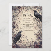 Haunted Gothic Crow Halloween Night Kaart (Voorkant)