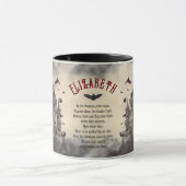 Haunted Gothic Dracula's Castle Halloween Mok (Midden)