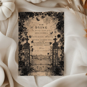 Haunted Gothic Gate Halloween Kaart