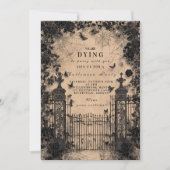 Haunted Gothic Gate Halloween Kaart (Voorkant)