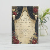 Haunted Gothic kaarslicht Halloween Kaart (Staand voorkant)