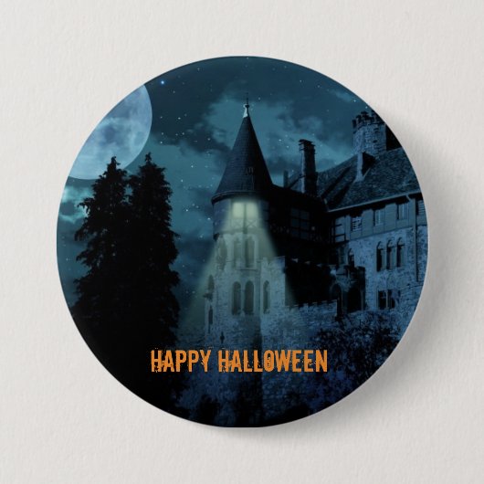 Haunted Gothic Mansion Halloween Ronde Button 7,6 Cm (Voorkant)