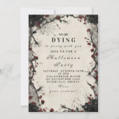 Haunted Gothic Roos Halloween Kaart (Voorkant)