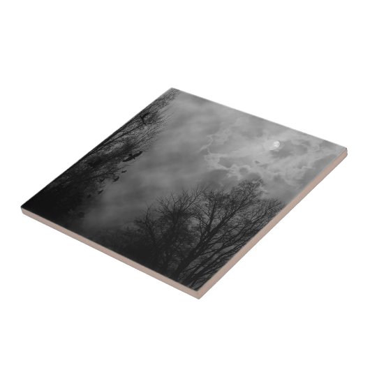 Haunted Gothic Sky Tegeltje (Zijkant)