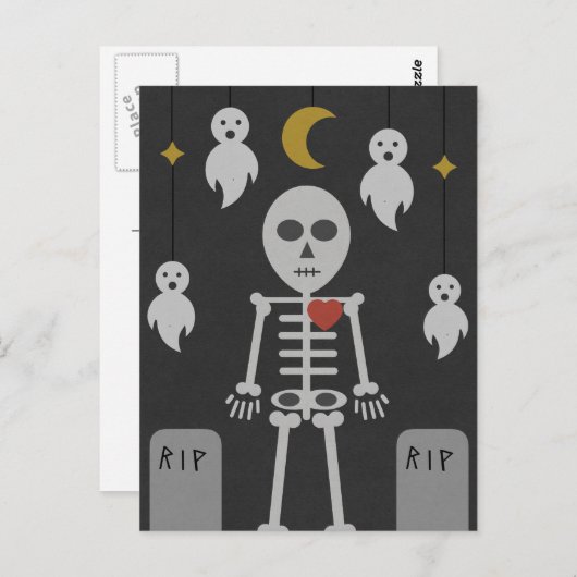 Haunted Graveyard Briefkaart (Voorkant / Achterkant)