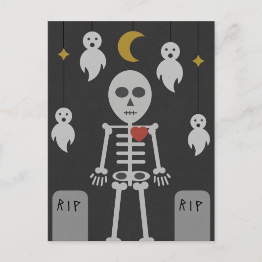 Haunted Graveyard Briefkaart (Voorkant)