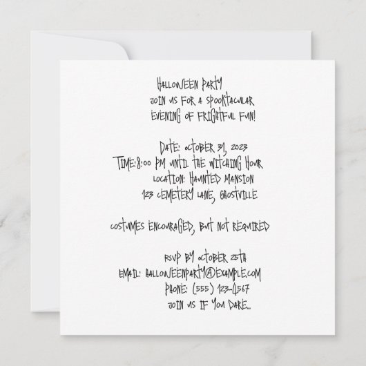 Haunted Graveyard: Eternity's Mist Kaart (Achterkant)