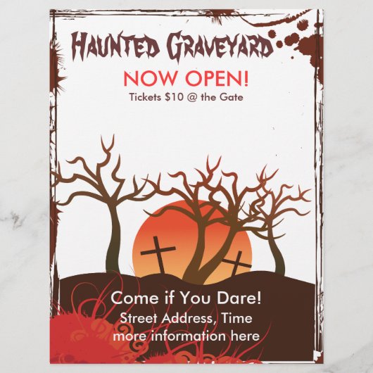 Haunted Graveyard Flyer (Voorkant)