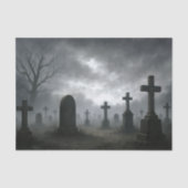 Haunted Graveyard Halloween Decoupage Tissue Paper Tissuepapier (Voorkant)