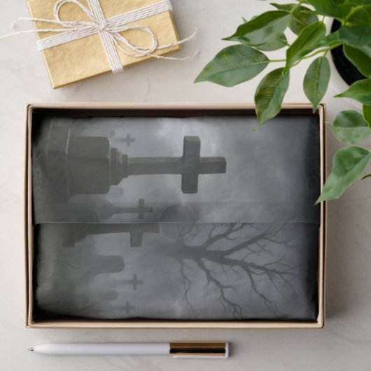 Haunted Graveyard Halloween Decoupage Tissue Paper Tissuepapier (Geschenk)