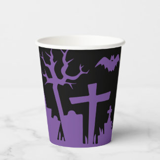 Haunted Graveyard Halloween Papieren Bekers