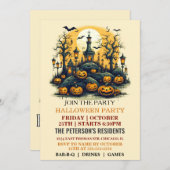 Haunted Graveyard Halloween Party Uitnodigingen (Voorkant / Achterkant)