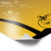 Haunted Graveyard Halloween Scene, Halloween Foto Afdruk (Hoek)