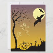 Haunted Graveyard Halloween Scene, Halloween Kaart (Voorkant)