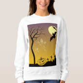 Haunted Graveyard Halloween Scene, Halloween Trui (Voorkant)