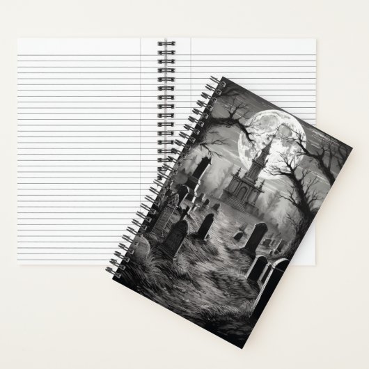Haunted Graveyard Journal aangekondigd Notitieboek (Binnen)