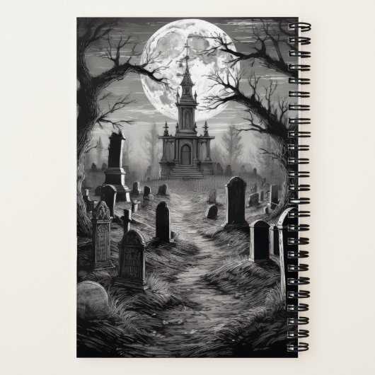 Haunted Graveyard Journal aangekondigd Notitieboek (Achterkant)