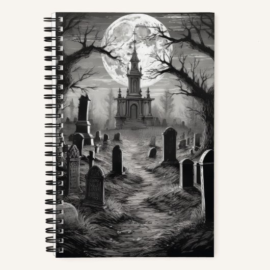 Haunted Graveyard Journal aangekondigd Notitieboek (Voorkant)