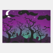 Haunted graveyard met grafstenen Halloween Inpakpapier Vel (Voorkant)