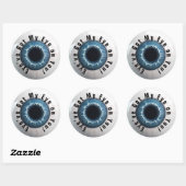👁️Haunted Halloween Eye-catching Ronde Sticker (Vel)