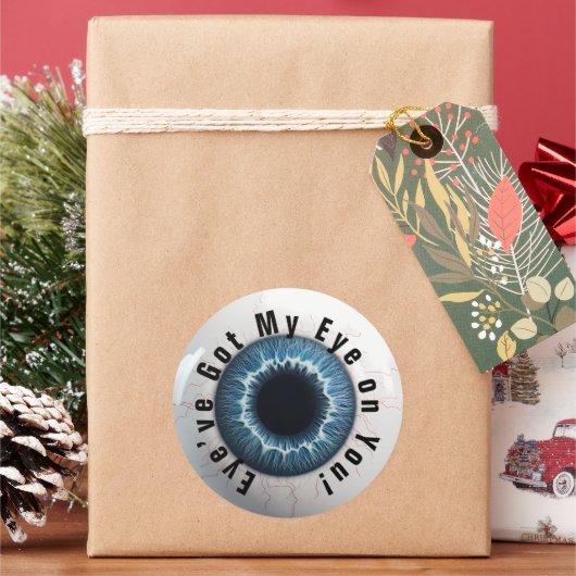 👁️Haunted Halloween Eye-catching Ronde Sticker (Feestdagen)