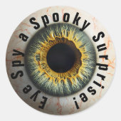 👁️Haunted Halloween Eye spion spookachtig... Ronde Sticker (Voorkant)